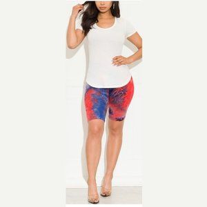 TIE DYE BIKER‎  SHORTS